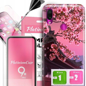 ETUI+9H do XIAOMI REDMI NOTE 7 Kwiaty Top Wzory