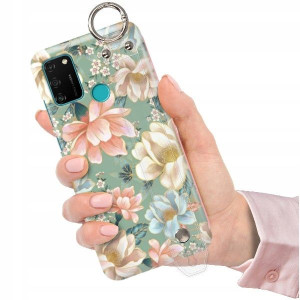 ETUI+PASEK do HUAWEI HONOR PLAY 9A Kwiaty Wzory