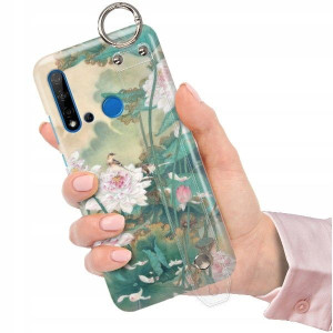 ETUI+PASEK do HUAWEI P20 LITE 2019 Kwiaty Wzory