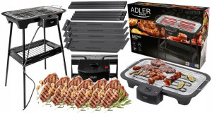 Grill Elektryczny Ogrodowy Stojący 2400w 37x21cm