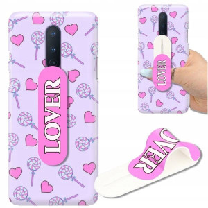 ETUI+UCHWYT do ONEPLUS 8 Kwiaty Fruits Candy Wzory