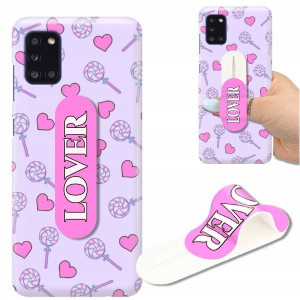 ETUI+UCHWYT do SAMSUNG A31 Cute Owoce Candy Wzory