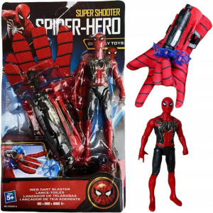 Spiderman Rękawica Wyrzutnia Strzela Sieć Figurka
