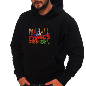 Męska Bluza Z Kapturem Czarna Marvel Comics Xl Y3