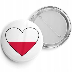 PRZYPINKA 44mm Marsz Niepodległości POLSKA Serce