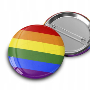 PRZYPINKA 44mm PARADA Równości LGBT PRIDE WZORY