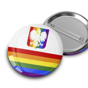 PRZYPINKA 44mm PARADA Równości LGBT PRIDE WZORY