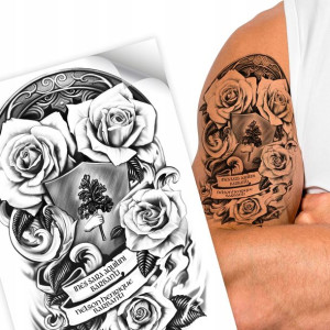 TATUAŻ Zmywalny Tymczasowy ROSES Dużo Wzorów MIX