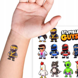 TATUAŻ Zmywalny Tymczasowy STUMBLE GUYS dla DZIECI