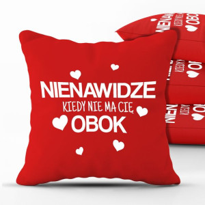 PODUSZKA 40x40 Czerwona na WALENTYNKI Dużo WZORÓW