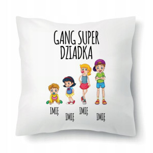 PODUSZKA 40x40 Prezent Dzień Dziadka GANG DZIADKA