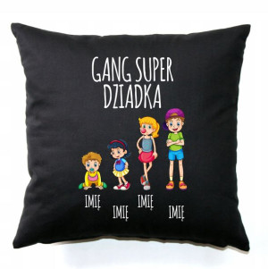 PODUSZKA 40x40 Prezent Dzień Dziadka GANG DZIADKA