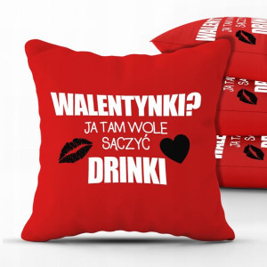 PODUSZKA 40x40 Zabawny Prezent na WALENTYNKI Wzory