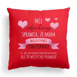 PODUSZKA PREZENT na WALENTYNKI Twoje IMIĘ Wzory