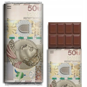 CZEKOLADA Gorzka BANKNOT Śmieszne WZORY Personal