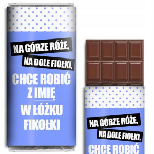CZEKOLADA Gorzka Prezent na WALENTYNKI Wzory IMIĘ