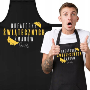 FARTUCH Kuchenny Prezent na ŚWIĘTA Wzory IMIĘ MiX