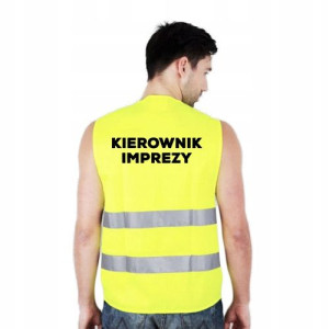 KAMIZELKA Odblaskowa L nadruk KIEROWNIK IMPREZY 01