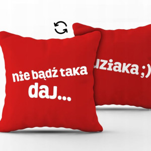 PODUSZKA 40x40 Zabawny Prezent na WALENTYNKI Wzory