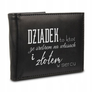 PORTFEL Skórzany Prezent dla DZIADKA Wiele WZORÓW