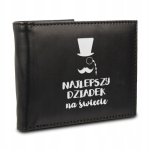 PORTFEL Skórzany Prezent na DZIEŃ DZIADKA Wzory