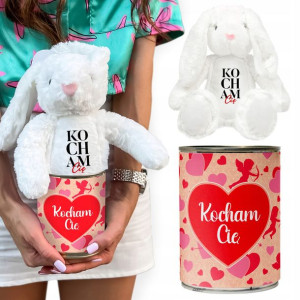 PRZYTULANKA Królik na WALENTYNKI Wzory + PUSZKA