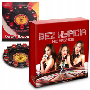 RULETKA Gra Imprezowa Wiele WZORÓW + Kieliszki