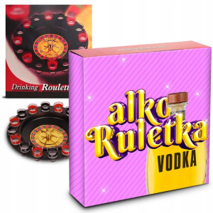 Śmieszny ALKO RULETKA Gra Imprezowa + Kieliszki