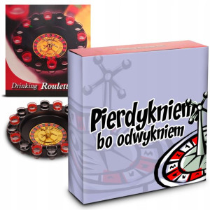 Śmieszny PREZENT RULETKA Gra Imprezowa + Kieliszki