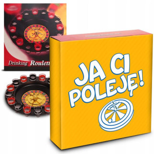 Śmieszny PREZENT RULETKA Gra Imprezowa + Kieliszki