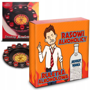 Śmieszny PREZENT RULETKA Gra Imprezowa + Kieliszki