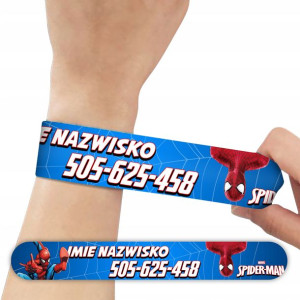 OPASKA Informacyjna Imiennik NR Telefonu SPIDERMAN