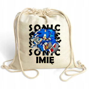 Plecak WOREK ECO Prezent dla DZIECI SONIC MiX Imię
