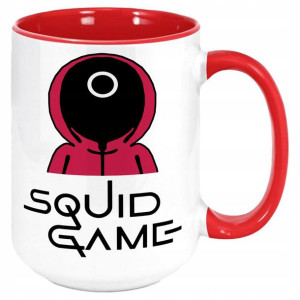 DUŻY Kubek 440ml SQUID GAME Wiele WZORÓW Czerwony