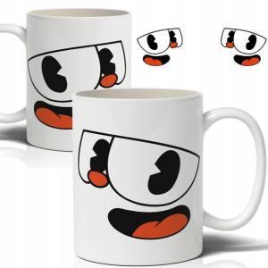 Kubek Biały 330ml Cup Head Prezent dla fana Wzory