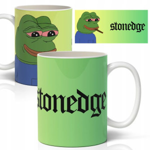 Kubek Biały 330ml Prezent Stondge PEPE Sadge Wzory