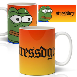 Kubek Biały 330ml Prezent Stressdge Pepe Wzory