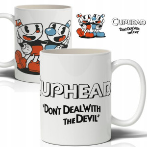 Kubek Biały 330ml Śmieszny Prezent Cup Head Wzory