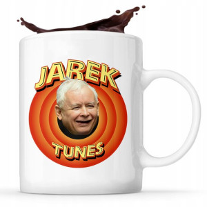 KUBEK Biały 330ml Śmieszny Prezent Kaczyński 02