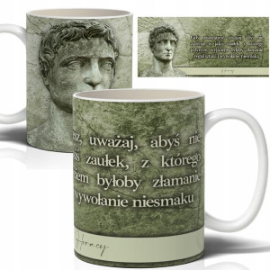Kubek Biały Prezent Antyczne Cytaty Horacy Wzory