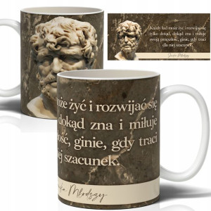 Kubek Biały Prezent Cytaty Seneka Młodszy Wzory