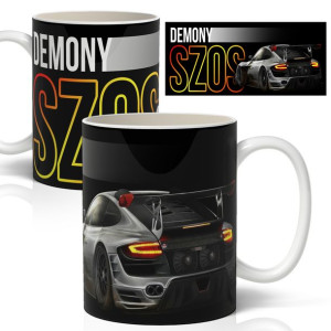 Kubek Biały Prezent Śmieszne Demon Szos Auto Wzory