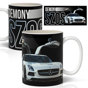 Kubek Biały Prezent Śmieszne Demon Szos Auto Wzory