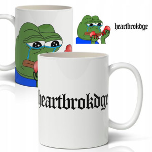 Kubek Biały Prezent Śmieszne Heartbrokdge Wzory