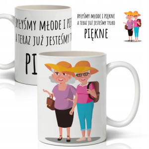 Kubek Biały Prezent Śmieszne Młode i Piękne Wzory