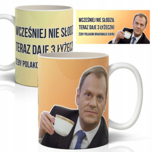 Kubek Biały Prezent Śmieszne Prezes Politycy Wzory
