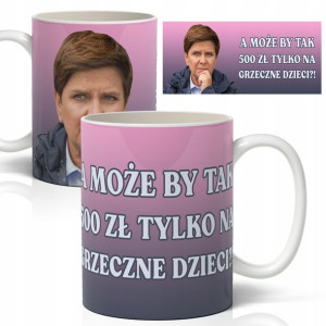 Kubek Biały Prezent Śmieszne Prezes Politycy Wzory