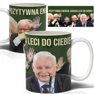 Kubek Biały Prezent Wzor Pozytywna Energia Prezesa