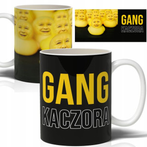 Kubek Biały Śmieszny Prezent Wzory Gang Kaczora