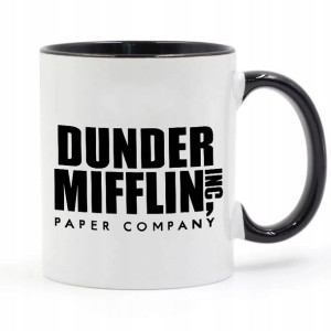 Kubek Biały Uchwyt Czarny Office DUNDER MIFFLIN 01